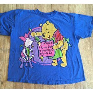 Vintage Winnie The Pooh Piglet Blue T-Shirt XL BRAZOS HUNNY SUPE CHOPZ PIE